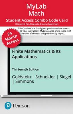 MyLab Math with Pearson EText -- 24-Month Combo Access Card -- for Finite Mathematics and Its Applications