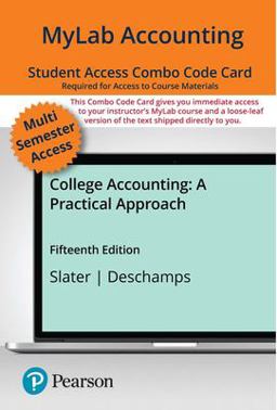 MyLab Accounting with Pearson EText -- Combo Access Card -- for College Accounting