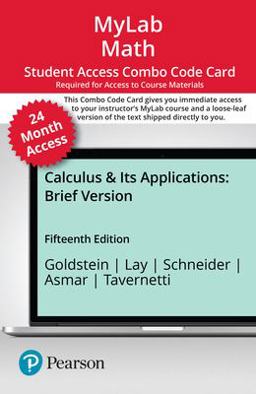 MyLab Math with Pearson EText -- 24-Month Combo Access Card -- for Brief Calculus and Its Applications