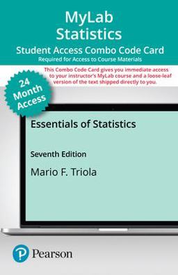MyLab Statistics with Pearson EText -- 24 Month Combo Access Card -- for Essentials of Statistics