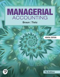 Managerial Accounting Managerial Accounting