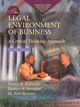 Legal Environment of Business A Critical-Thinking Approach 2nd 9780139222535 Front Cover