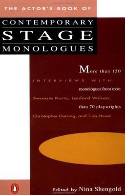Actor's Book of Contemporary Stage Monologues More Than 150 Monologues from More Than 70 Playwrights  9780140096491 Front Cover