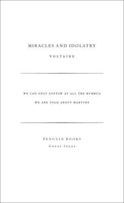 MIRACLES AND IDOLATRY (GREAT IDEAS S.)  9780141023922 Front Cover