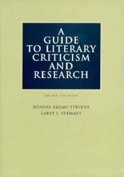 A Guide to Literary Criticism and Research