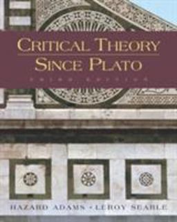 Critical Theory since Plato 3rd 9780155055049 Front Cover