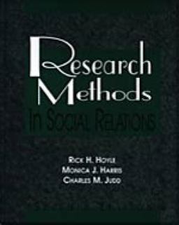 Research Methods in Social Relations 7th 9780155061392 Front Cover