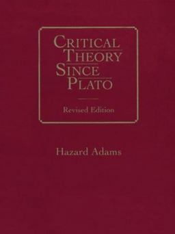 Critical Theory since Plato 2nd 9780155161436 Front Cover