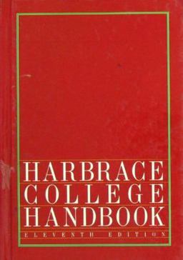 Harbrace College Handbook 11th 9780155318625 Front Cover