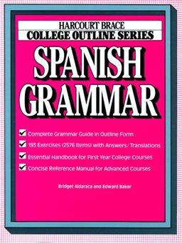 Spanish Grammar  9780156016896 Front Cover