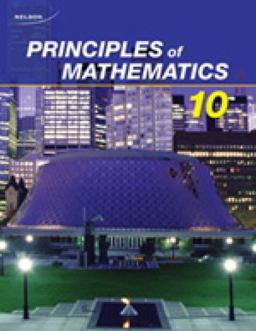 Principles of Mathematics 10 Student Book and Online PDFS