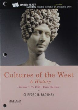Cultures of the West A History, Volume 1: To 1750 3rd 9780190070441 Front Cover
