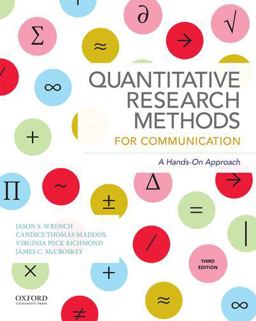 Quantitative Research Methods for Communication 3rd 9780190456405 Front Cover