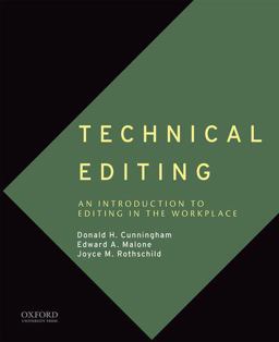 Technical Editing An Introduction to Editing in the Workplace  9780190872670 Front Cover
