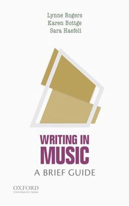 Writing in Music A Brief Guide  9780190872724 Front Cover