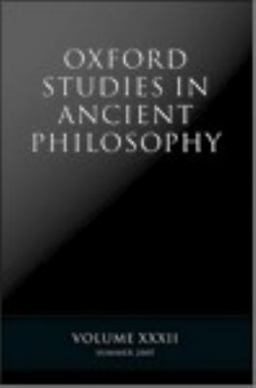 Oxford Studies in Ancient Philosophy XXXII
