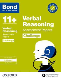 Bond 11+: Bond 11+ Verbal Reasoning Challenge Assessment Papers 9-10 Years