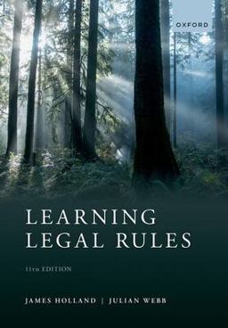Learning Legal Rules A Students' Guide to Legal Method and Reasoning 11th 9780192849090 Front Cover