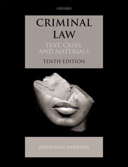 Criminal Law Text, Cases, and Materials 10th 9780192855923 Front Cover