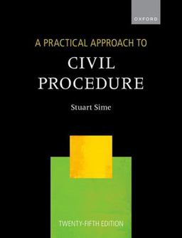 Practical Approach to Civil Procedure 25th 9780192859365 Front Cover