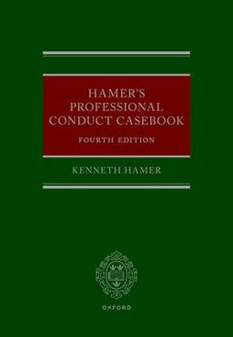 Hamer's Professional Conduct Casebook 4th 9780192883384 Front Cover