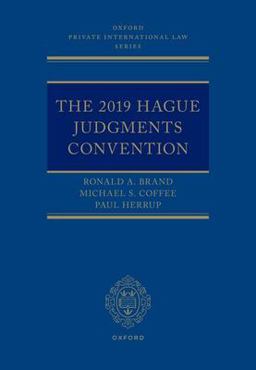 2019 Hague Judgments Convention  9780192889836 Front Cover