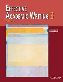 Effective Academic Writing 3 Student Book  9780194309240 Front Cover