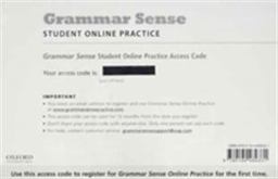 Grammar Sense 1 Online Practice Access Code Card Sold Separately Grammar Sense 1 Online Practice Access Code Card Sold Separately