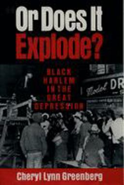 Or Does It Explode? Black Harlem in the Great Depression  9780195115840 Front Cover