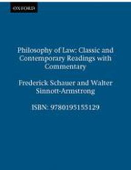 Philosophy of Law Classic and Contemporary Readings with Commentary  9780195155129 Front Cover