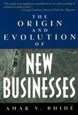 Origin and Evolution of New Businesses  9780195170313 Front Cover