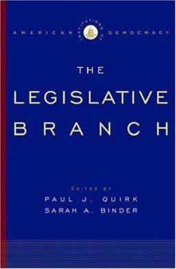 Legislative Branch  9780195172850 Front Cover