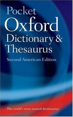 Pocket Oxford Dictionary and Thesaurus 2nd 9780195307153 Front Cover