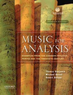 Music for Analysis Examples from the Common Practice Period and the Twentieth Century 7th 9780195379839 Front Cover