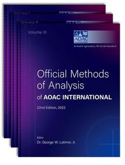 Official Methods of Analysis of AOAC INTERNATIONAL 3-Volume Set 22nd 9780197610138 Front Cover