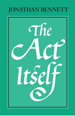 Act Itself  9780198237914 Front Cover