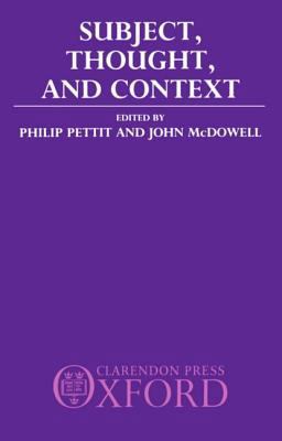 Subject, Thought and Context Subject, Thought and Context