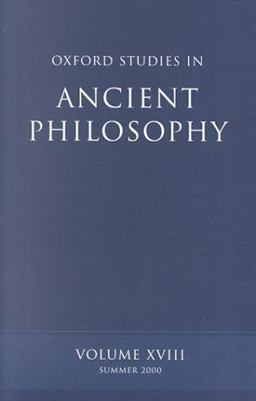 Oxford Studies in Ancient Philosophy