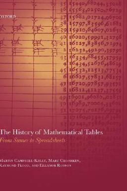 History of Mathematical Tables From Sumer to Spreadsheets  9780198508410 Front Cover