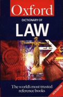 Dictionary of Law 5th 9780198603993 Front Cover