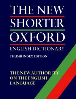 New Shorter Oxford English Dictionary on Historical Principles 4th 9780198612711 Front Cover