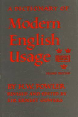 Dictionary of Modern English Usage 2nd 9780198691150 Front Cover