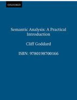Semantic Analysis A Practical Introduction  9780198700166 Front Cover