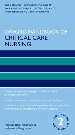 Oxford Handbook of Critical Care Nursing 2nd 9780198701071 Front Cover