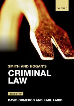 Smith and Hogan's Criminal Law 14th 9780198702313 Front Cover