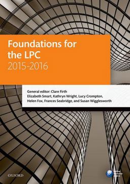Foundations for the LPC 2015-16 Foundations for the LPC 2015-16