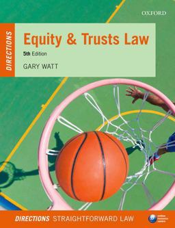 Equity and Trusts Law Directions 5th 9780198747628 Front Cover