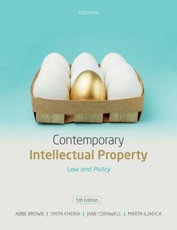 Contemporary Intellectual Property Law and Policy 5th 9780198799801 Front Cover