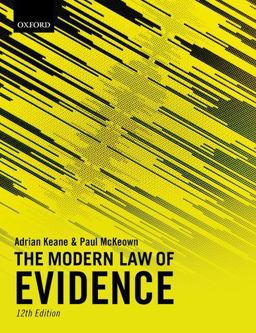Modern Law of Evidence 12th 9780198811855 Front Cover