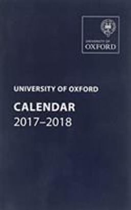 University of Oxford Calendar 2017-2018